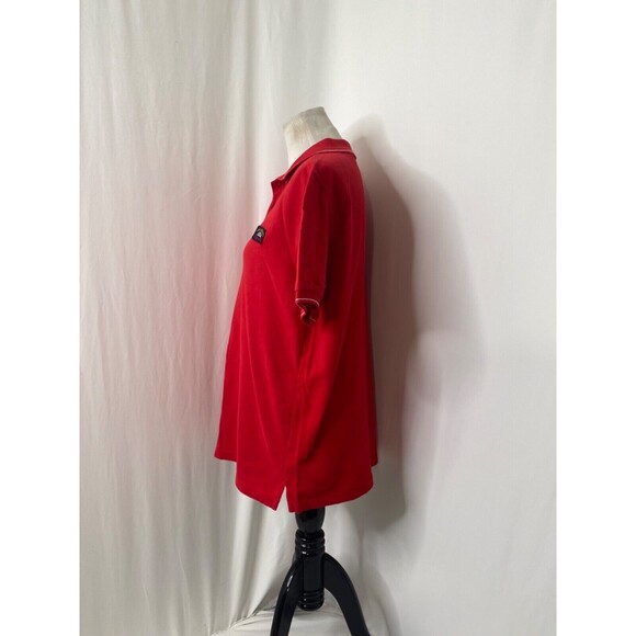Louis Feraud Regatta Mens Polo Shirt Red Short Sleeve Size Medium - Picture 6 of 11